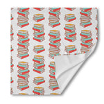 Pile Of Reading Books Pattern Print Silk Bandana