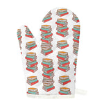 Pile Of Reading Books Pattern Print Single Oven Mitt