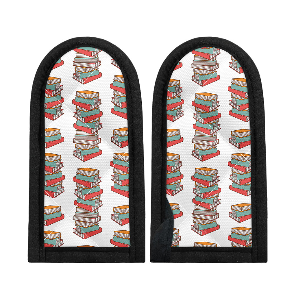Pile Of Reading Books Pattern Print Skillet Handle Cover