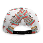 Pile Of Reading Books Pattern Print Snapback Cap