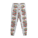 Pile Of Reading Books Pattern Print Sweatpants