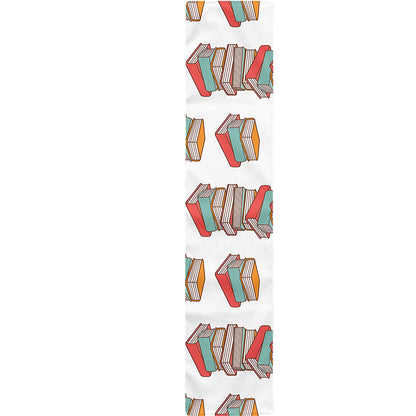 Pile Of Reading Books Pattern Print Table Runner