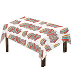 Pile Of Reading Books Pattern Print Tablecloth