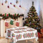 Pile Of Reading Books Pattern Print Tablecloth