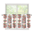 Pile Of Reading Books Pattern Print Tier Curtains