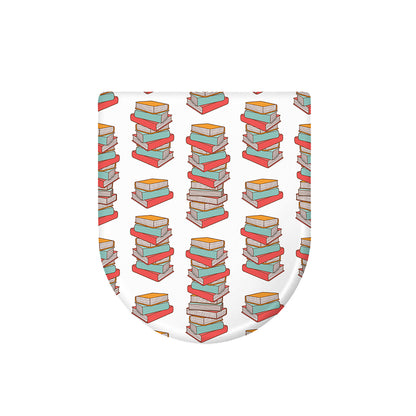 Pile Of Reading Books Pattern Print Toilet Lid Cover