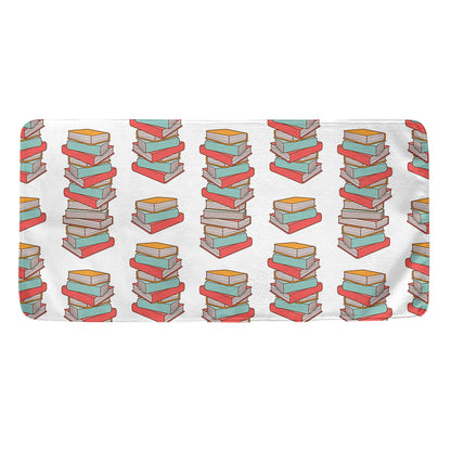 Pile Of Reading Books Pattern Print Towel