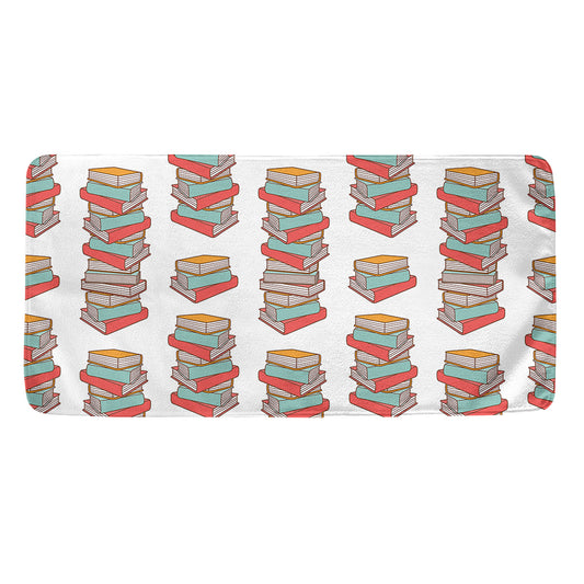 Pile Of Reading Books Pattern Print Towel