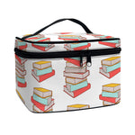 Pile Of Reading Books Pattern Print Travel Makeup Bag