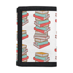 Pile Of Reading Books Pattern Print Trifold Wallet