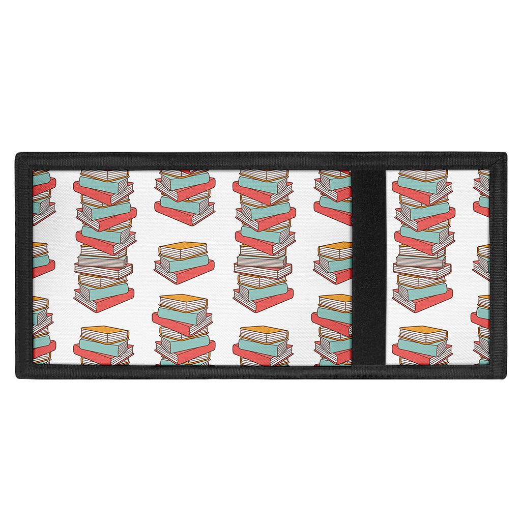 Pile Of Reading Books Pattern Print Trifold Wallet