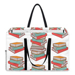 Pile Of Reading Books Pattern Print Utility Tote Bag
