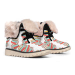 Pile Of Reading Books Pattern Print Winter Boots