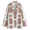 Pile Of Reading Books Pattern Print Women's Blazer