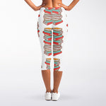 Pile Of Reading Books Pattern Print Women's Capri Leggings