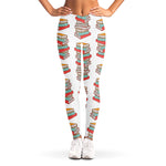 Pile Of Reading Books Pattern Print Women's Leggings