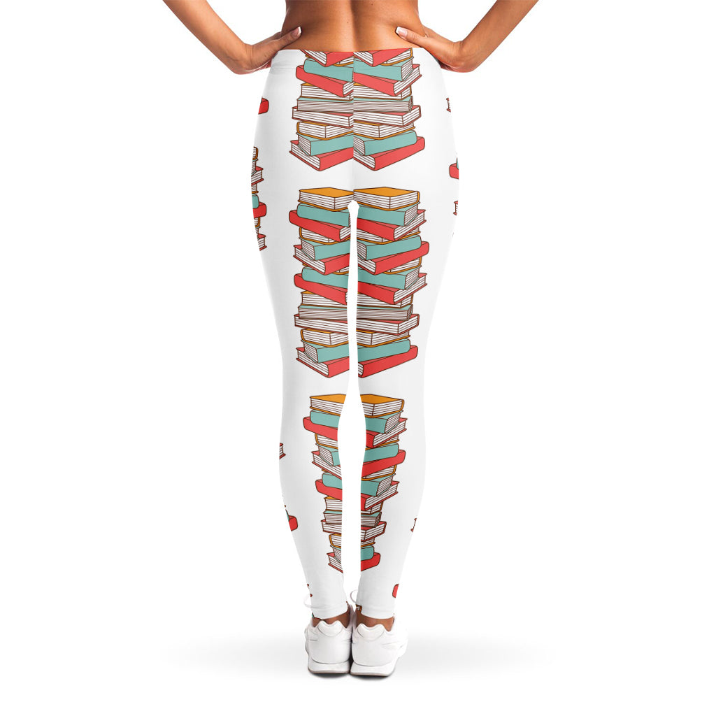 Pile Of Reading Books Pattern Print Women's Leggings