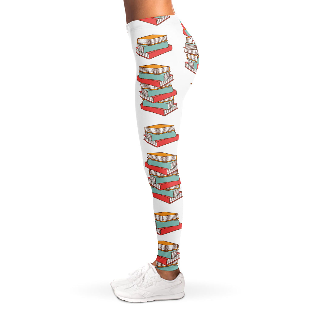 Pile Of Reading Books Pattern Print Women's Leggings