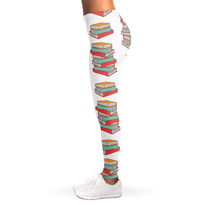 Pile Of Reading Books Pattern Print Women's Leggings