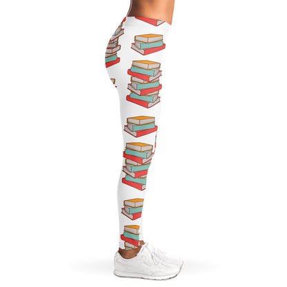 Pile Of Reading Books Pattern Print Women's Leggings