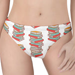 Pile Of Reading Books Pattern Print Women's Thong