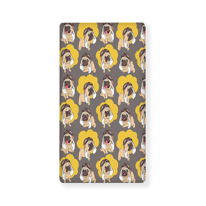 Pilot Pug Pattern Print Baby Crib Sheet