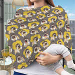 Pilot Pug Pattern Print Baby Seat Cover