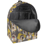 Pilot Pug Pattern Print Backpack