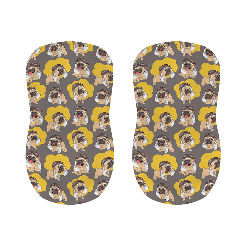 Pilot Pug Pattern Print Bar Stool Covers