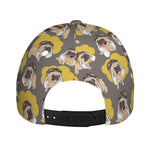 Pilot Pug Pattern Print Baseball Cap
