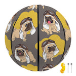 Pilot Pug Pattern Print Basketball