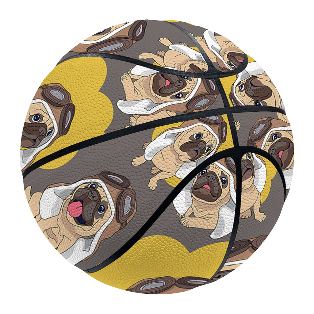 Pilot Pug Pattern Print Basketball
