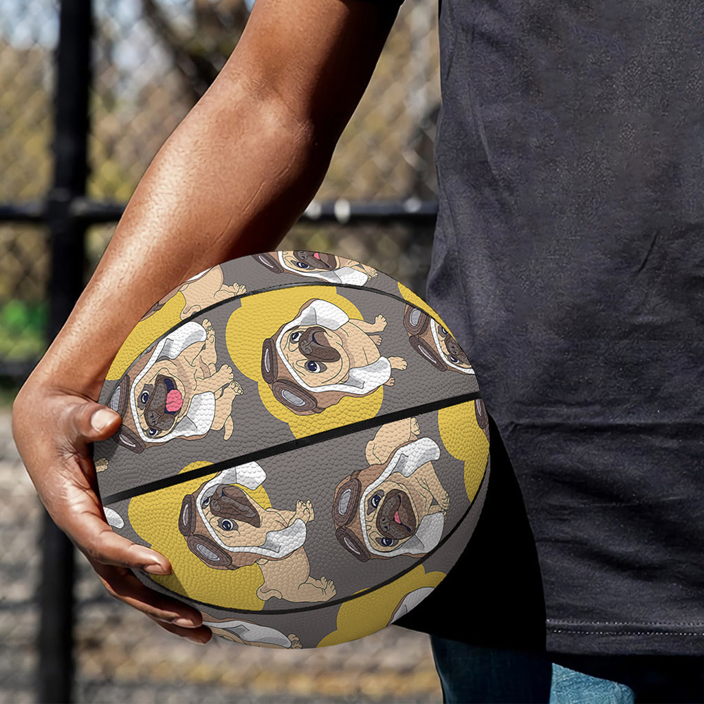 Pilot Pug Pattern Print Basketball