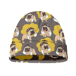 Pilot Pug Pattern Print Beanie