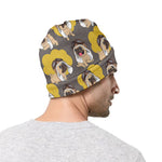 Pilot Pug Pattern Print Beanie