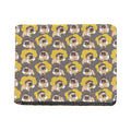 Pilot Pug Pattern Print Bifold Wallet