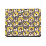 Pilot Pug Pattern Print Bifold Wallet