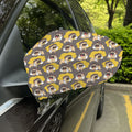 Pilot Pug Pattern Print Car Side Mirror Covers