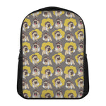Pilot Pug Pattern Print Casual Backpack