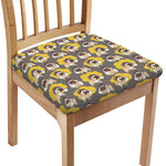 Pilot Pug Pattern Print Chair Cushion Cover