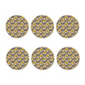 Pilot Pug Pattern Print Coaster Set