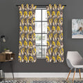 Pilot Pug Pattern Print Grommet Curtain Panels