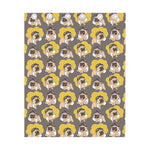 Pilot Pug Pattern Print Curtain