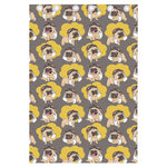 Pilot Pug Pattern Print Curtain