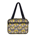 Pilot Pug Pattern Print Double Strap Bible Bag