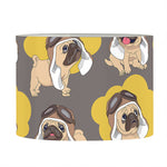 Pilot Pug Pattern Print Drum Lamp Shade