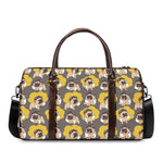 Pilot Pug Pattern Print Duffle Bag