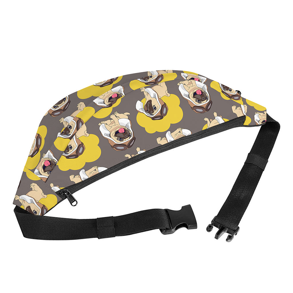Pilot Pug Pattern Print Fanny Pack