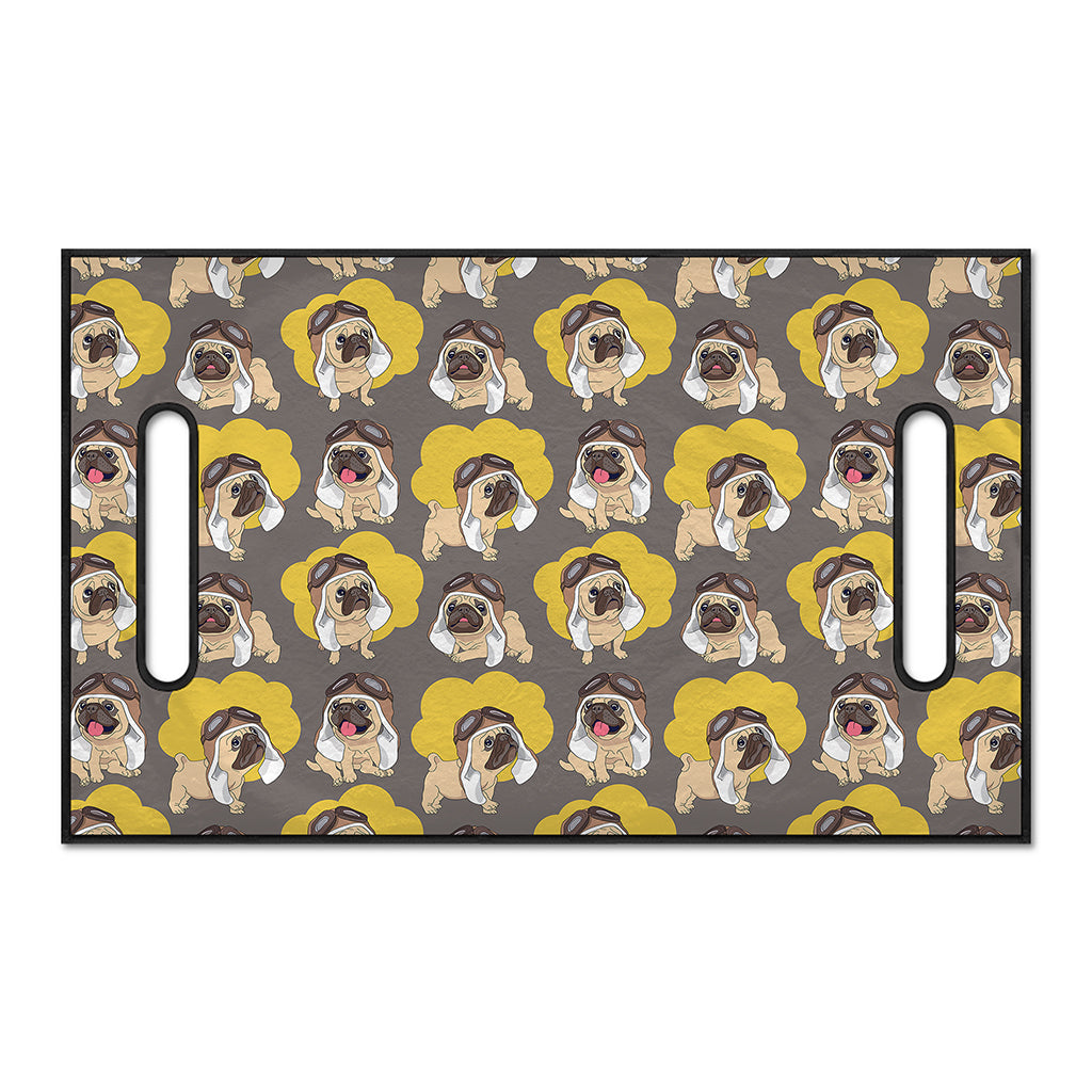 Pilot Pug Pattern Print Golf Cart Seat Cover