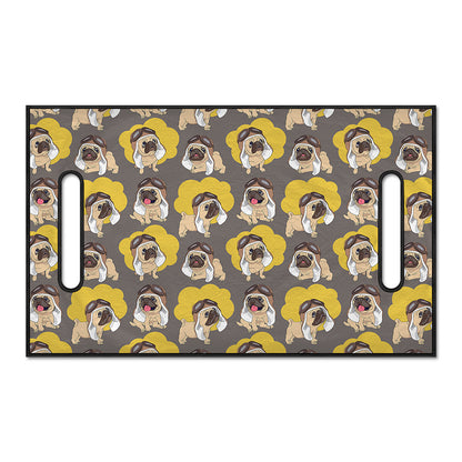 Pilot Pug Pattern Print Golf Cart Seat Cover